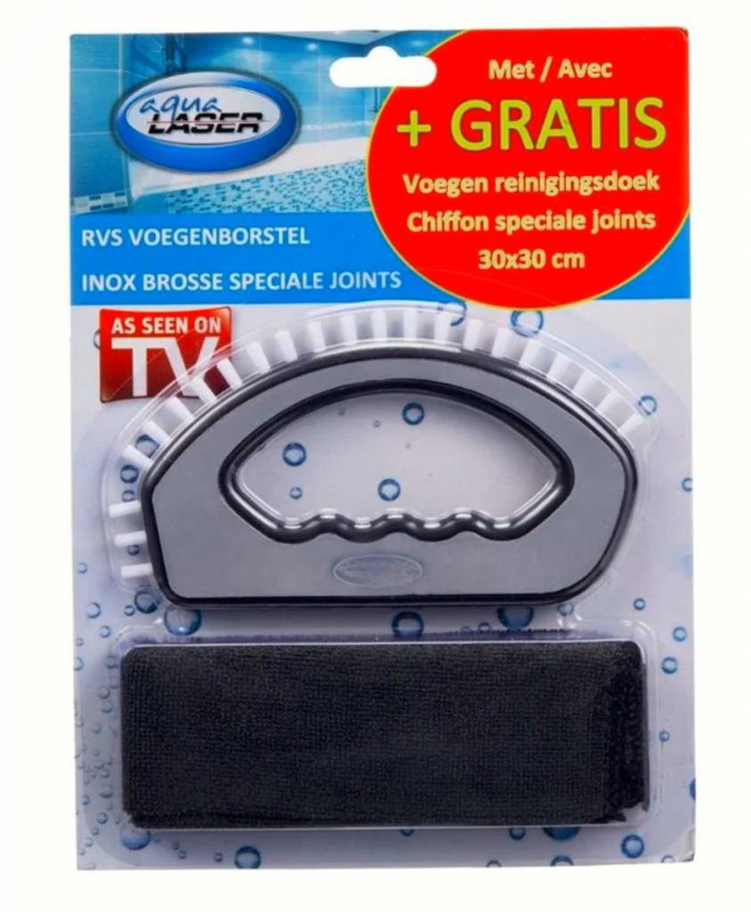 Voegenborstel RVS  met  Microvezeldoek