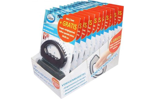 Voegenborstel RVS  met  Microvezeldoek