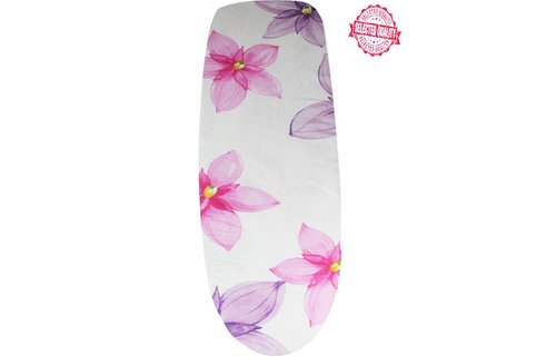 Strijkplankovertrek 140 X 50 cm.  Mauve - Roze  Bloem Strijkplankovertrek 140 X 50 cm.  Mauve - Roze  Bloem