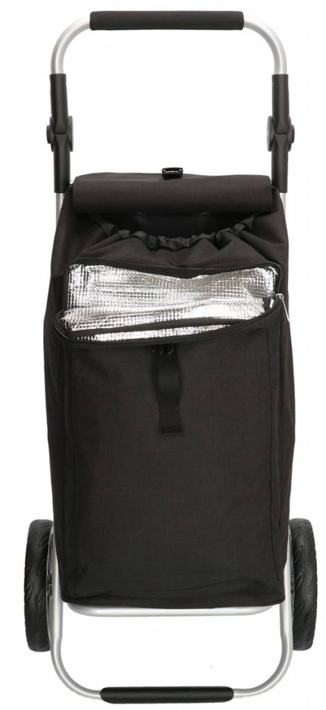 Boodschappentrolley met Verstelbaar handvat en koelvak  - Zwart Boodschappentrolley met Verstelbaar handvat en koelvak  - Zwart