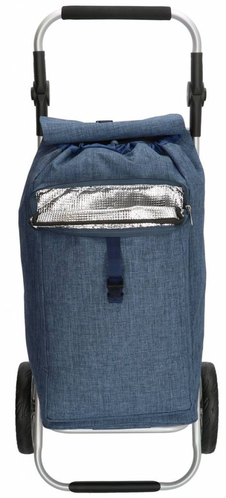Boodschappentrolley met Verstelbaar handvat en koelvak  -  Jeans