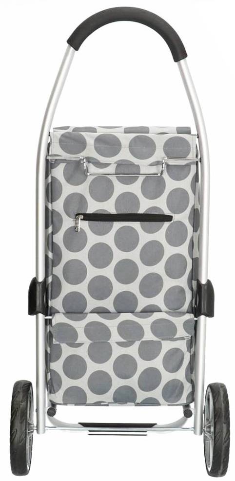 Boodschappentrolley Licht grijs Stippen 48 L. Inklapbaar Aluminium Boodschappentrolley Licht grijs Stippen 48 L. Inklapbaar Aluminium