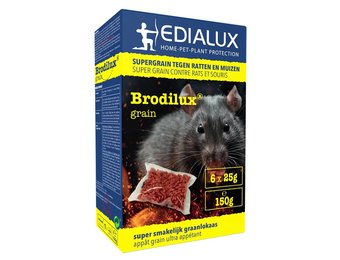 Muizen- en Rattengif  Brodilux Grain   150gr (6 x 25gr)