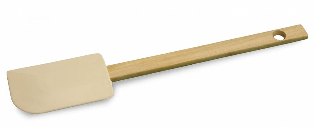 Pannenlikker met houten steel  28 cm.