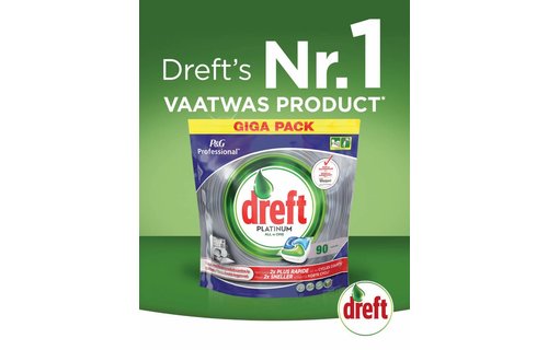 Dreft Vaatwastabletten  - All In One - Platinum - 90 Tabletten