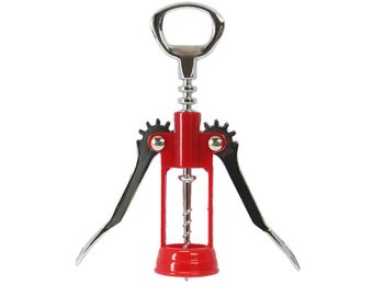 Kurkentrekker met hefboom - Blauw/Rood