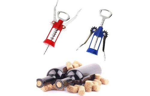 Kurkentrekker met hefboom - Blauw/Rood Kurkentrekker met hefboom - Blauw/Rood