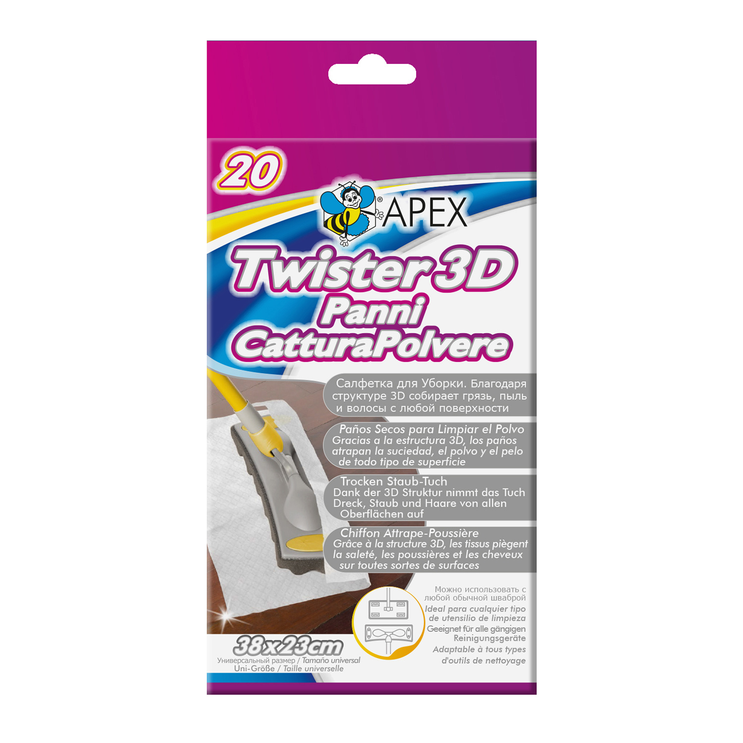 Twister Stofwisdoekjes 20 st. (38 x 23 cm) Twister Stofwisdoekjes 20 st. (38 x 23 cm)