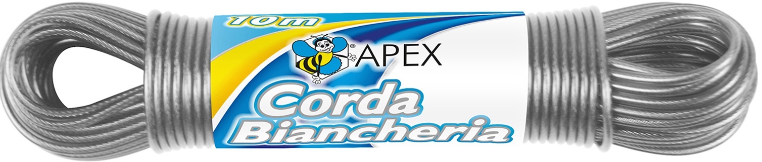 Stalen waslijn  10 meter