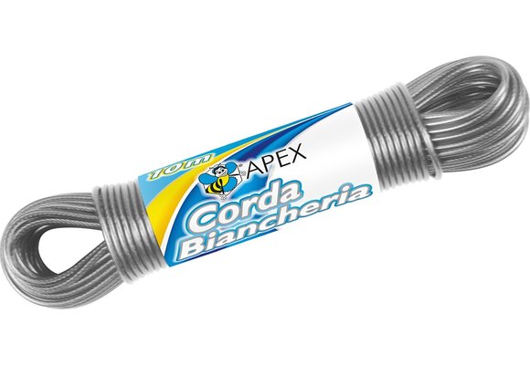 Stalen waslijn  10 meter