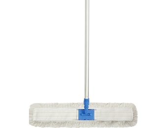 Professionele Katoenen vlakmop  80 cm.  - Compleet