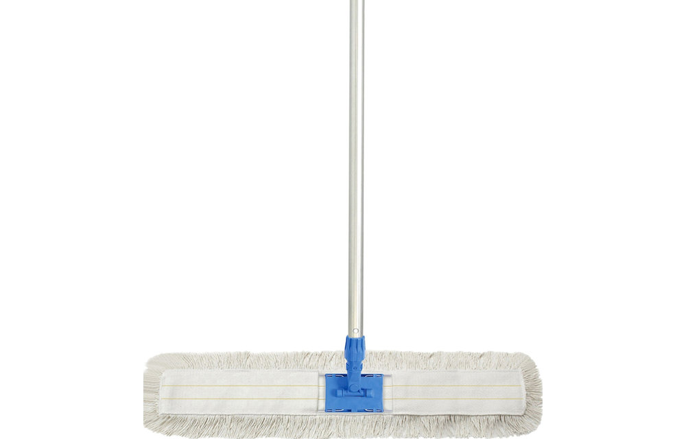 Professionele Katoenen vlakmop  100 cm.  - Compleet
