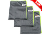 Microvezeldoeken carbon fiber Grijs/Groen - 3  stuks