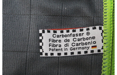 Microvezeldoeken carbon fiber Grijs/Groen - 3  stuks
