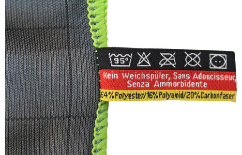 Microvezeldoeken carbon fiber Grijs/Groen - 3  stuks