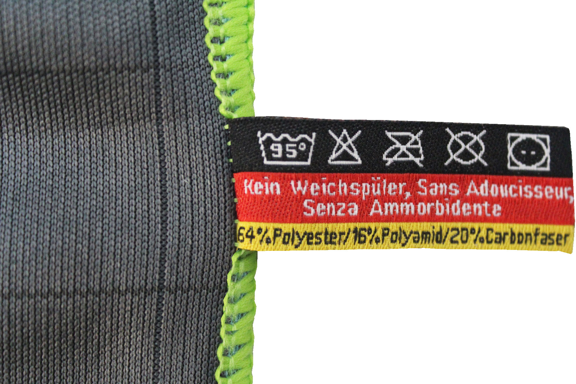 Microvezeldoeken carbon fiber Grijs/Groen - 3 stuks Microvezeldoeken carbon fiber Grijs/Groen - 3 stuks