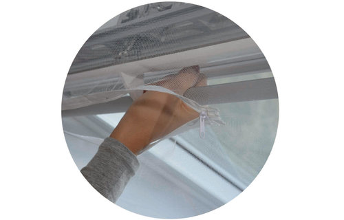 Vliegengaas voor dakvensters 150x180 cm.  Wit