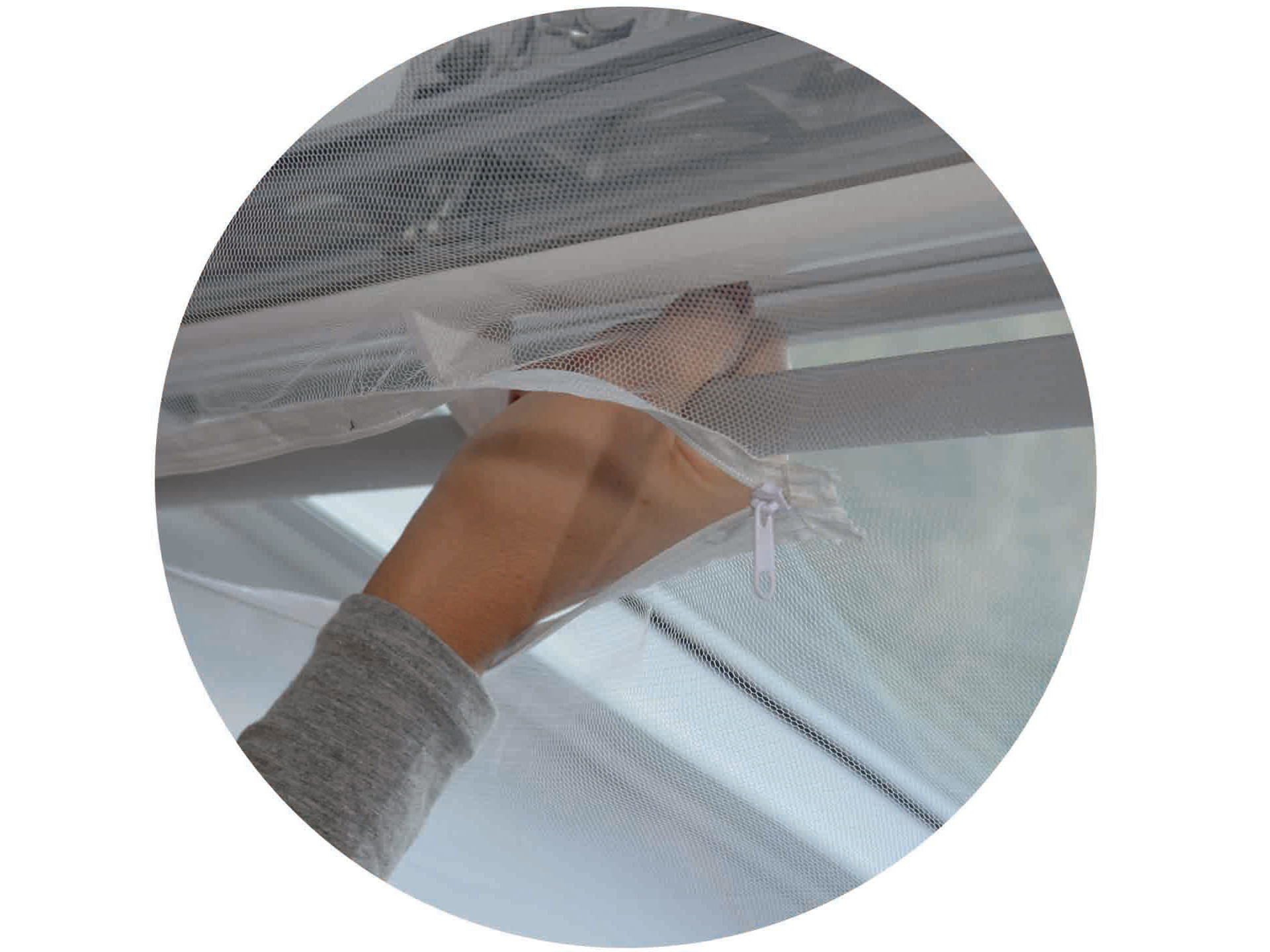 Vliegengaas voor dakvensters 150x180 cm.  Wit Vliegengaas voor dakvensters 150x180 cm.  Wit