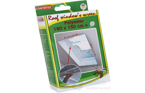 Vliegengaas voor dakvensters 150x180 cm.  Wit
