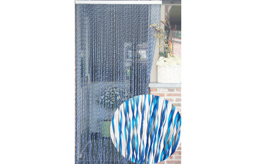 Vliegengordijn PVC "String"  Blauw - Grijs 100 x 220 cm