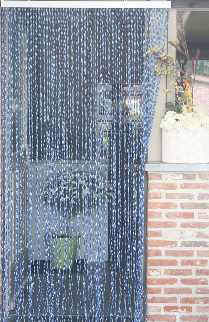 Vliegengordijn PVC "String"  Blauw - Grijs 100 x 220 cm