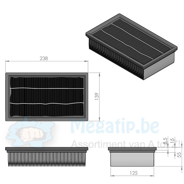 Kärcher NT35/1 -  NT361 Vlakfilter Kärcher NT35/1 -  NT361 Vlakfilter