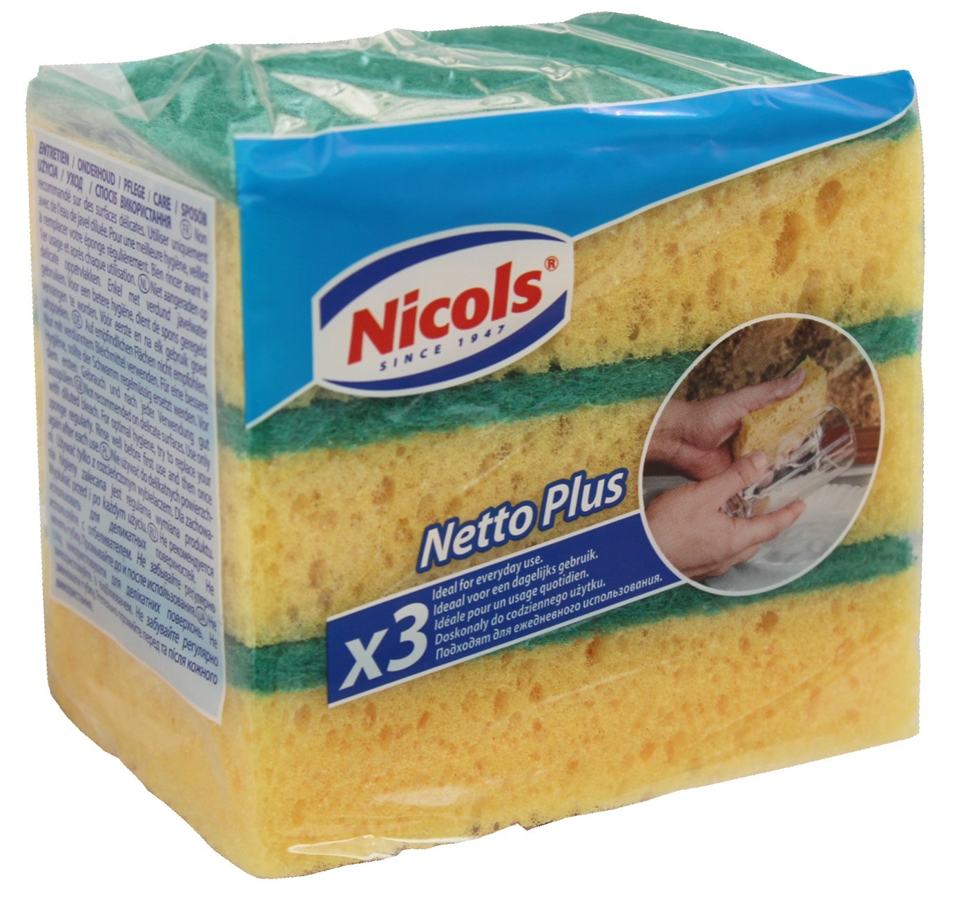 Schuurspons "Netto Plus"  3 stuks