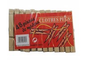 Wasknijpers / Wasspelden hout 48 stuks