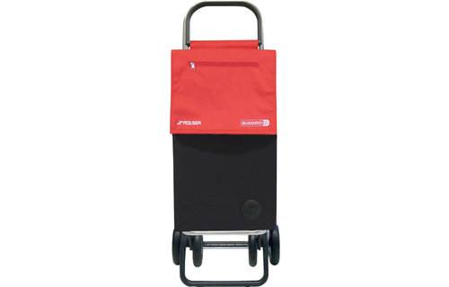 Boodschappenwagen met 4 wielen Zwart / Rood "SBELTA MF 4.2"