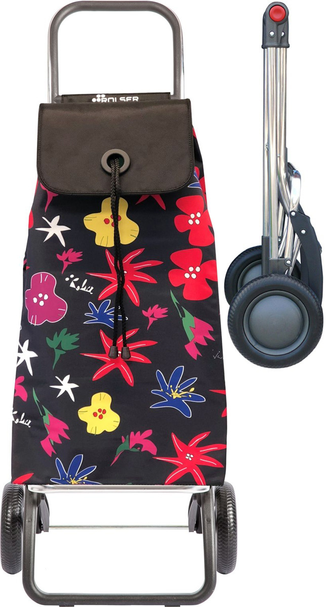 Boodschappentrolley Zwart gebloemd  "I-MAX MF LOGIC RG ARAZZO" Boodschappentrolley Zwart gebloemd  "I-MAX MF LOGIC RG ARAZZO"