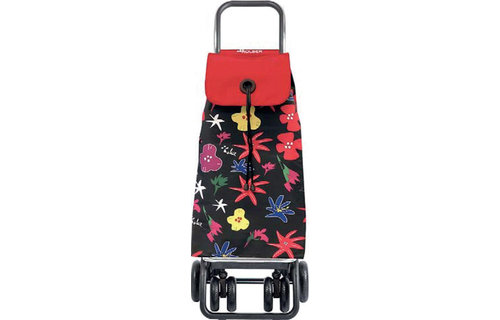 Boodschappenwagen roterende voorwielen Rood gebloemd  "I-MAX MF LOGIC TOUR ARAZZO"