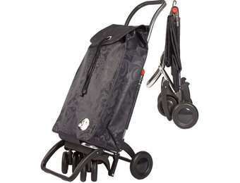 Boodschappentrolley  roterende voorwielen Zwart/Grijs "PACK GLORIA LOGIC TOUR"