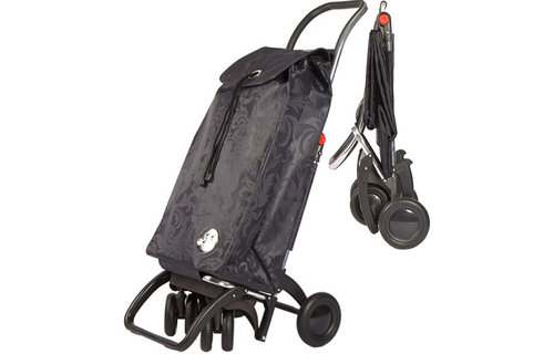 Boodschappentrolley  roterende voorwielen Zwart/Grijs "PACK GLORIA LOGIC TOUR"