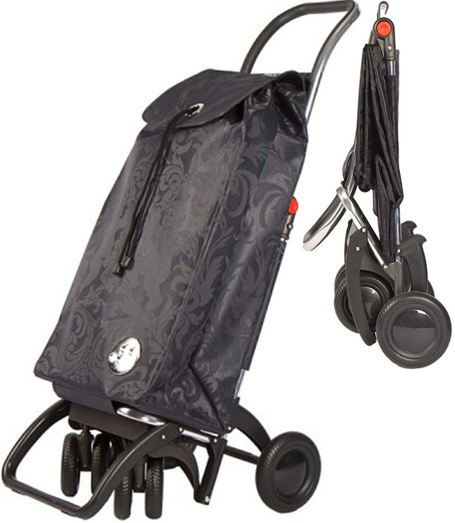 Boodschappentrolley  roterende voorwielen Zwart/Grijs "PACK GLORIA LOGIC TOUR"