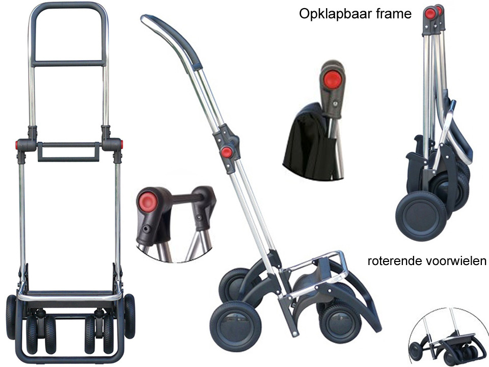 Boodschappentrolley  roterende voorwielen Zwart/Grijs "PACK GLORIA LOGIC TOUR"