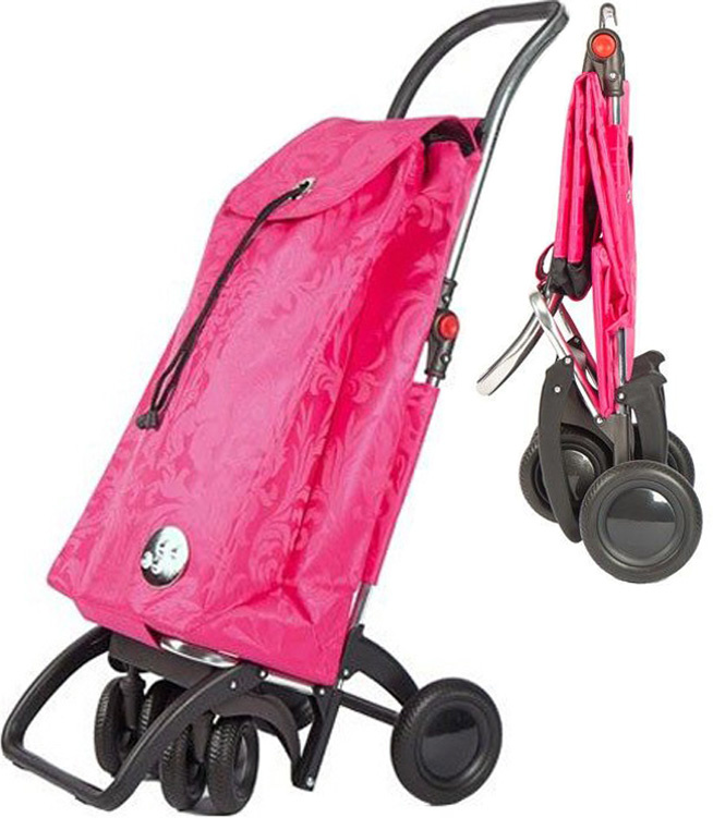 Boodschappentrolley  roterende voorwielen Fuchsia  "PACK GLORIA LOGIC TOUR"