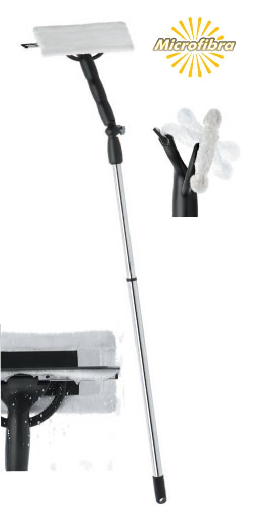 Raamwasser met Microvezeldoek en aftrekker