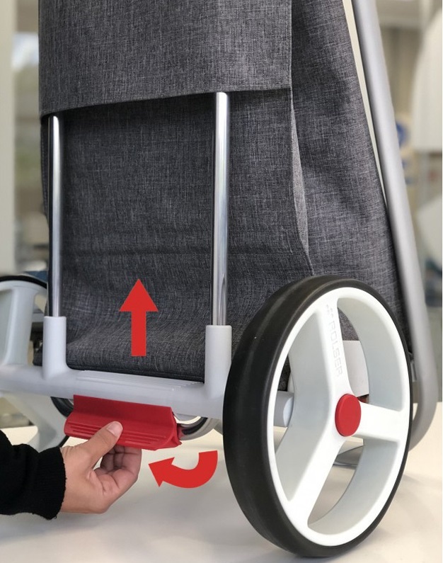 Boodschappentrolley  Zwart    "COM TWEED  8"