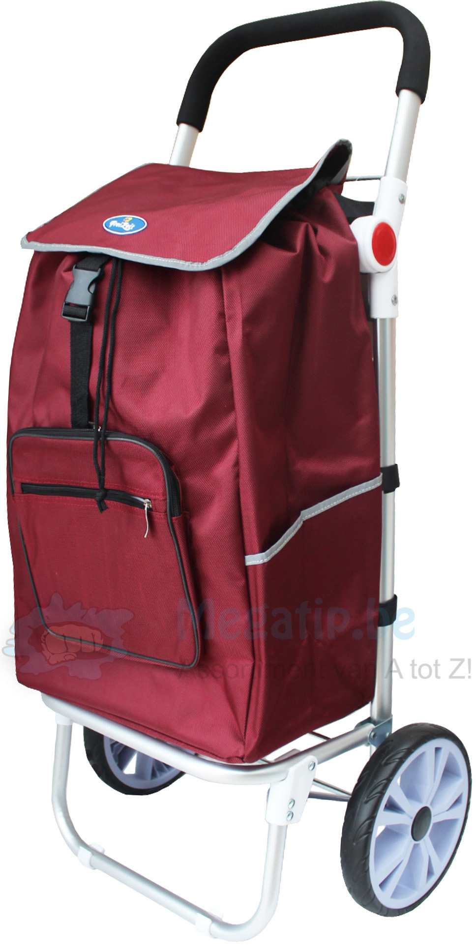 Boodschappentrolley  "Reflektor met verstelbare greep"  Bordeaux