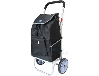 Boodschappentrolley  "Reflektor met verstelbare greep"   Zwart