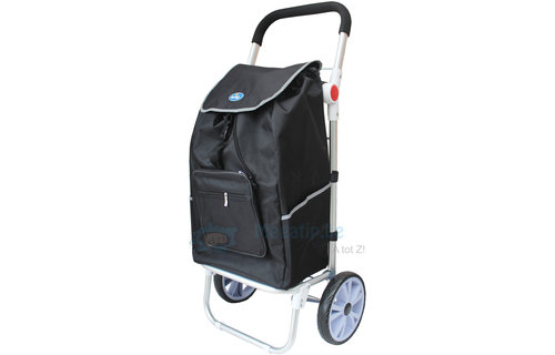 Boodschappentrolley  "Reflektor met verstelbare greep"   Zwart