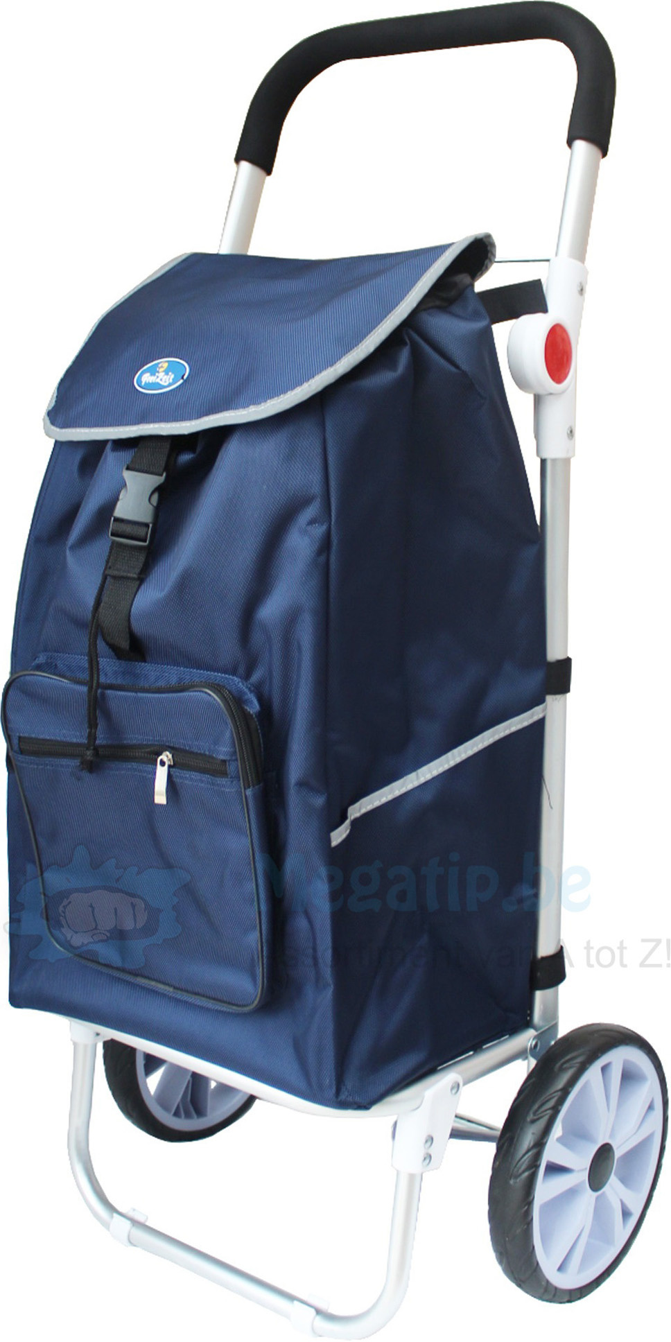 Boodschappentrolley  "Reflektor met verstelbare greep"  Blauw Boodschappentrolley  "Reflektor met verstelbare greep"  Blauw