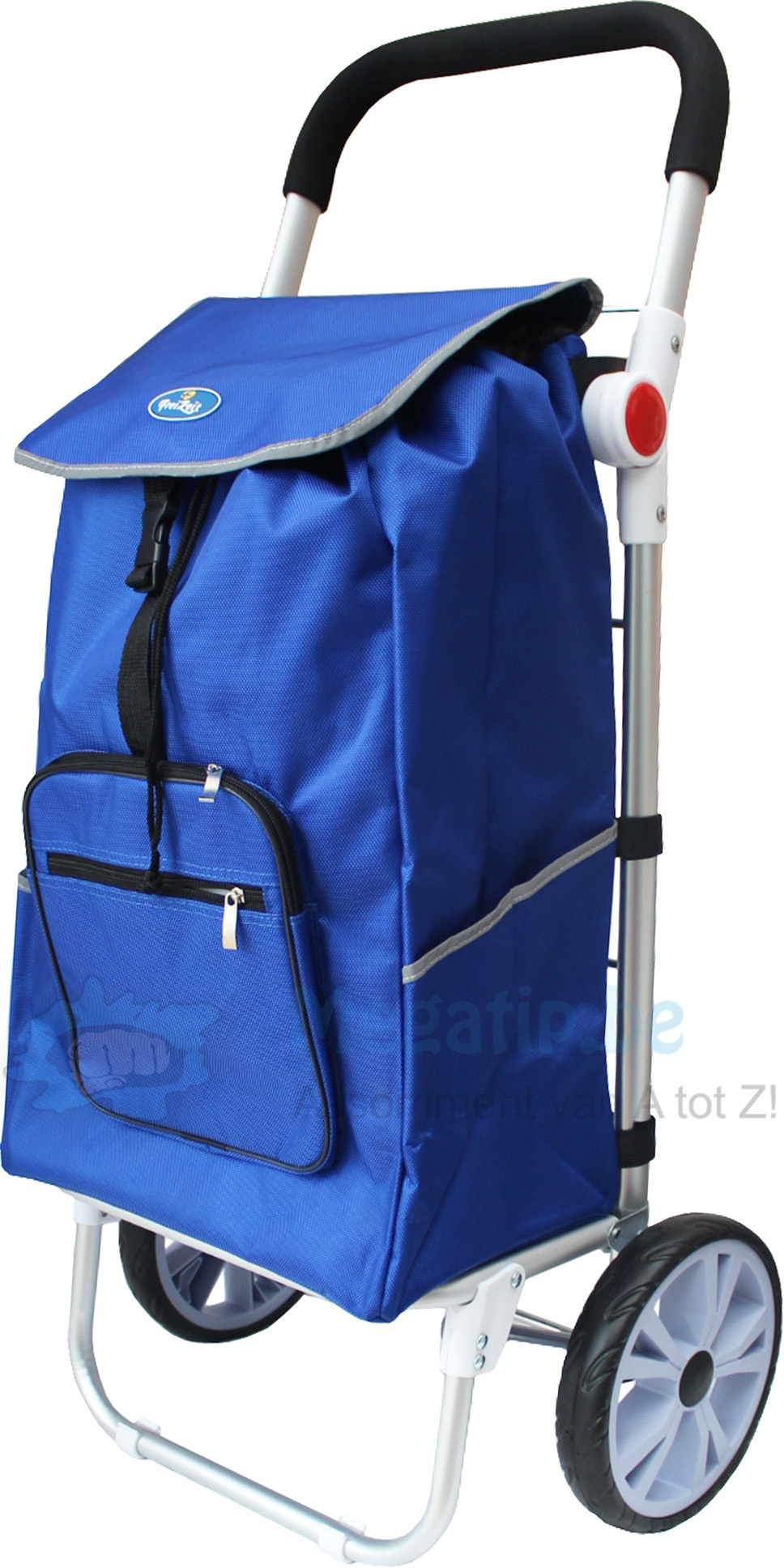 Boodschappentrolley  "Reflektor met verstelbare greep"  Lichtblauw