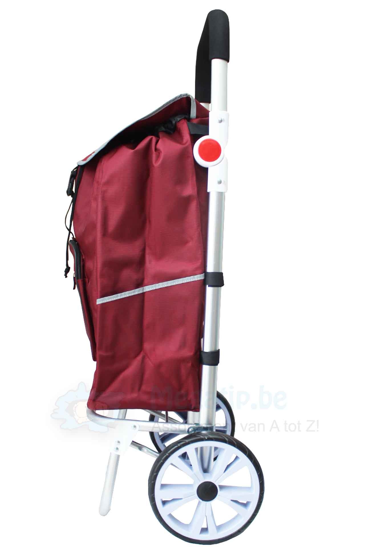 Boodschappentrolley  "Reflektor met verstelbare greep"  Bordeaux