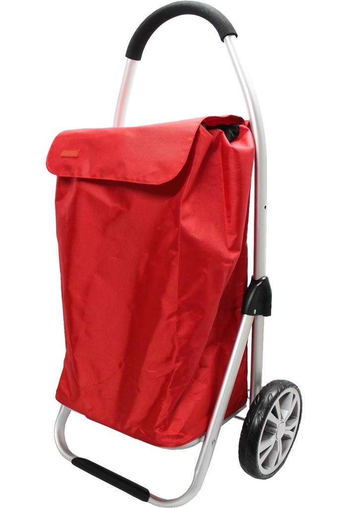 Boodschappentrolley Red 48 L. Inklapbaar Aluminium Boodschappentrolley Red 48 L. Inklapbaar Aluminium