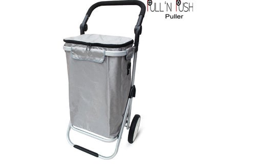 Boodschappentrolley Grijs  "Pull'N & Push - Puller"