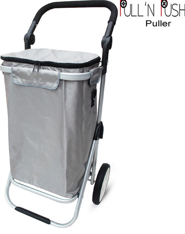 Boodschappentrolley Grijs  "Pull'N & Push - Puller"