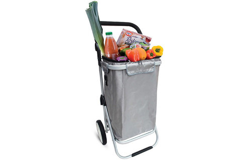 Boodschappentrolley Grijs  "Pull'N & Push - Puller"