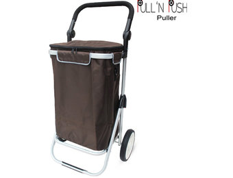 Boodschappentrolley Bruin  "Pull'N & Push - Puller"
