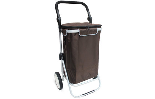 Boodschappentrolley Bruin  "Pull'N & Push - Puller"